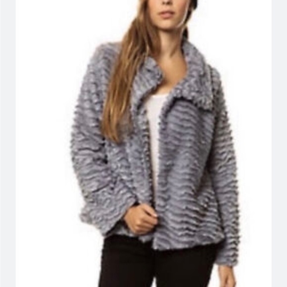 Patagonia" Pelage Gray Faux Fur Fleece Jacket - Picture 2 of 13